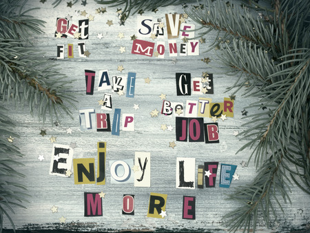 New Year's resolutions, aspirations and goalsの写真素材