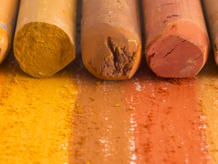 colorfull artistic crayonsの写真素材