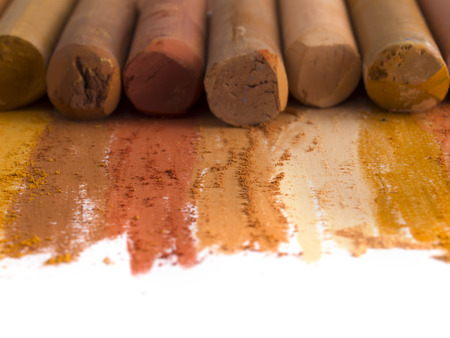 colorfull artistic crayonsの写真素材