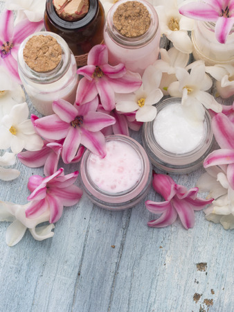 natural floral cosmeticsの写真素材