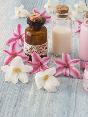 natural floral cosmeticsの写真素材