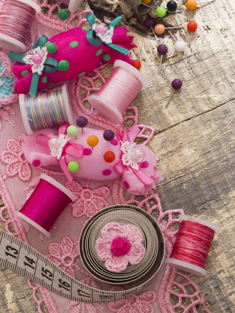 sewing materialの写真素材