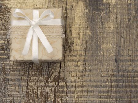 gift boxes in beautiful decorationの写真素材