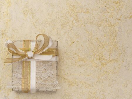 gift boxes in beautiful decorationの写真素材