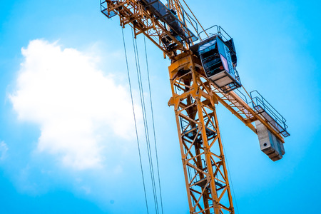 tower crane on blue skyのeditorial素材