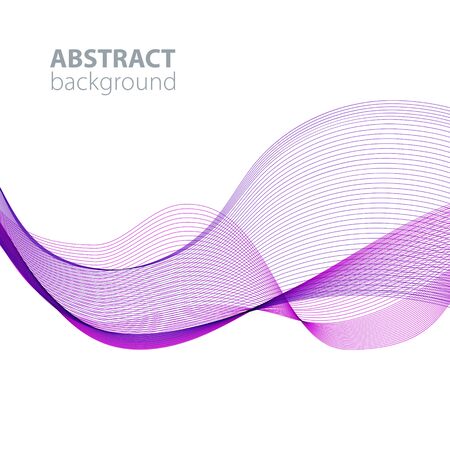 Purple abstract waves background, waved lines for brochure, website, flyer design. Transparent linesのイラスト素材