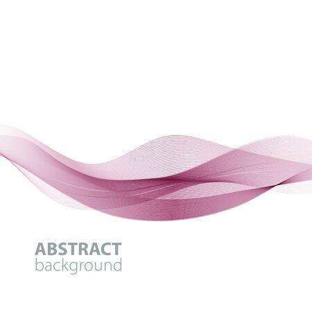 Purple abstract waves background, waved lines for brochure, website, flyer design. Transparent linesのイラスト素材