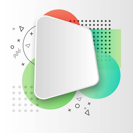 Flat dynamic background design. Colorful geometric frameのイラスト素材