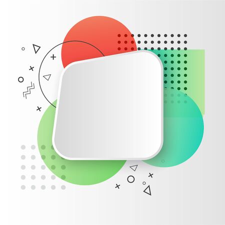 Promo badge and banner for offer, promotion, advertising, scroll, price tag, sticker, poster. Modern geometric sale badge for your graphic and web designのイラスト素材