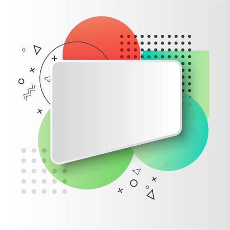 Flat dynamic background design. Colorful geometric frameのイラスト素材