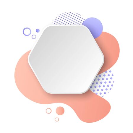 Flat dynamic background design. Colorful geometric frameのイラスト素材