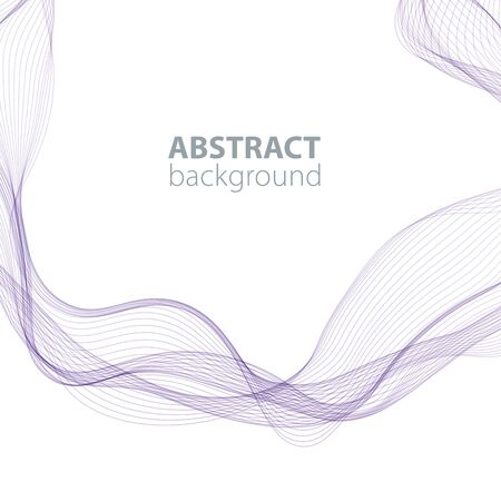 Purple abstract waves background, waved lines for brochure, website, flyer design. Transparent linesのイラスト素材