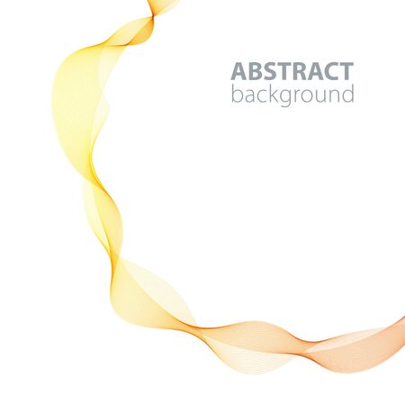 Gold abstract waves background, waved lines for brochure, website, flyer design. Golden linesのイラスト素材