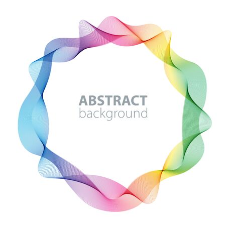 Abstract waves background, rainbow waved lines for brochure, website, flyer design. Transparent rainbow linesのイラスト素材