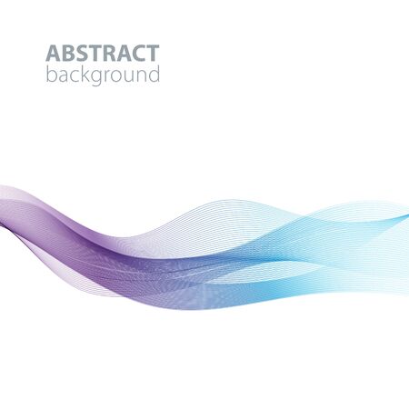 Blue abstract waves background, waved lines for brochure, website, flyer design. Transparent linesのイラスト素材