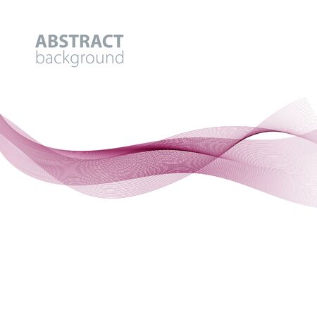 Purple abstract waves background, waved lines for brochure, website, flyer design. Transparent linesのイラスト素材
