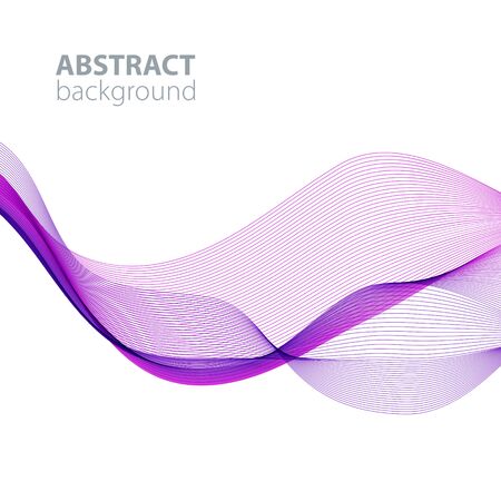 Purple abstract waves background, waved lines for brochure, website, flyer design. Transparent linesのイラスト素材