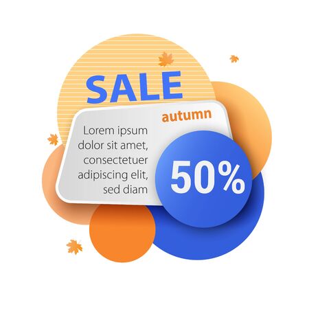 Promo badge and banner for offer, promotion, advertising, scroll, price tag, sticker, poster. Modern geometric sale badge for your graphic and web designのイラスト素材