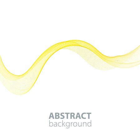 Gold abstract waves background, waved lines for brochure, website, flyer design. Golden linesのイラスト素材