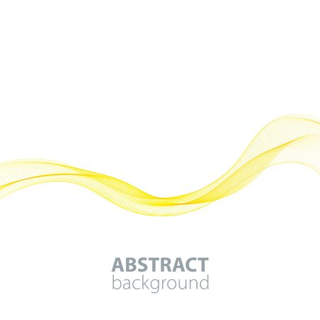 abstract waves background, waved lines for brochure, website, flyer design. Golden lines.のイラスト素材