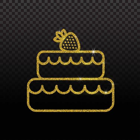 Cupcake glitter icon isolated on background.のイラスト素材