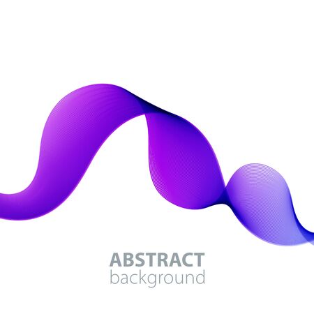 Abstract waves on the white background. Transparent linesのイラスト素材