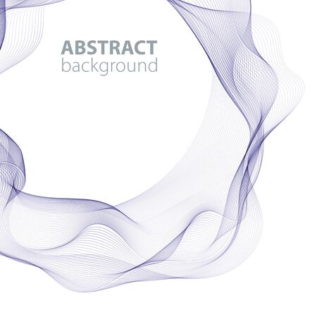 Abstract waves on the white background. Transparent linesのイラスト素材