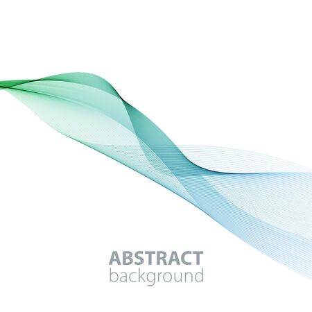 Abstract waves on the white background. Transparent linesのイラスト素材