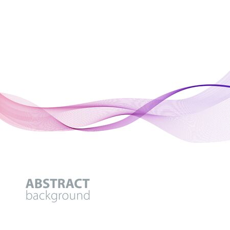 Purple abstract waves background, waved lines for brochure, website, flyer design. Transparent linesのイラスト素材