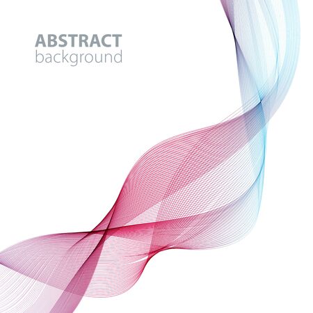 Purple abstract waves background, waved lines for brochure, website, flyer design. Transparent linesのイラスト素材