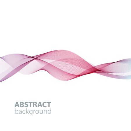 Purple abstract waves background, waved lines for brochure, website, flyer design. Transparent linesのイラスト素材