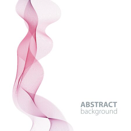 Purple abstract waves background, waved lines for brochure, website, flyer design. Transparent linesのイラスト素材