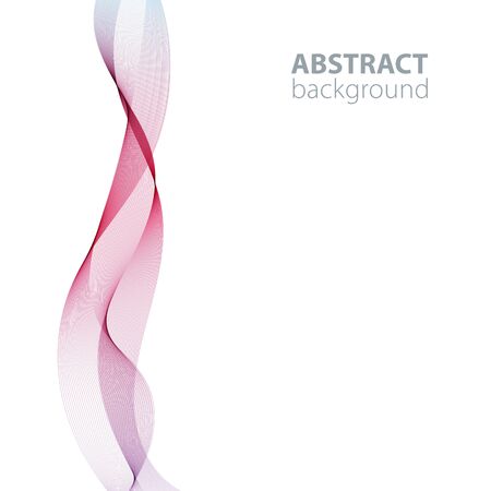Purple abstract waves background, waved lines for brochure, website, flyer design. Transparent linesのイラスト素材