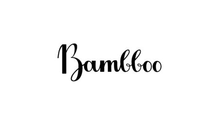 Lettering Bambboo isolated on white background for print, design, bar, menu, offers, restaurant. Modern hand drawn lettering label for alcohol cocktail Bambboo for layout and templateのイラスト素材
