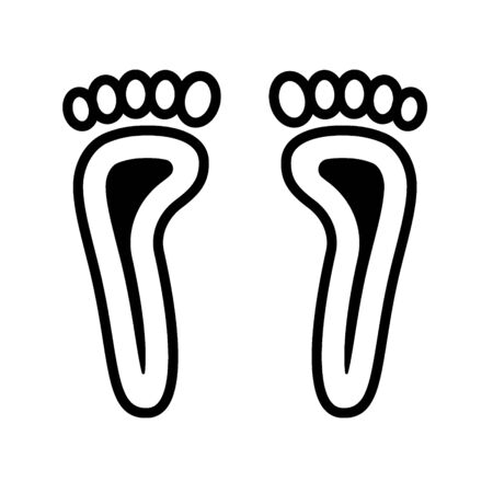 Foot, line icon. Modern infographic and pictogram.のイラスト素材
