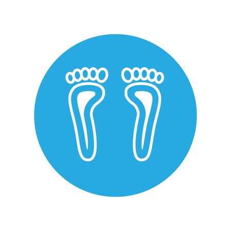 Foot, line icon. Modern infographic  and pictogram.のイラスト素材