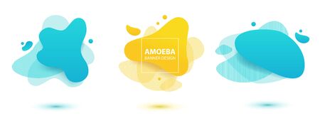 Amoeba liquid design. Dynamical colored forms of amoeba.のイラスト素材