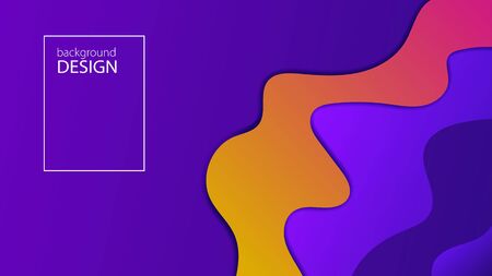 Purple fluid background design. Liquid gradient shapes composition. Futuristic design posters. Fluid background design abstract bubble shapes for print or web on purple backgroundのイラスト素材