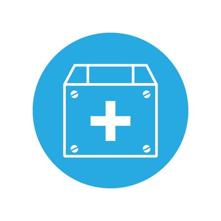 Medicine chest, line icon. Modern infographic  and pictogramのイラスト素材