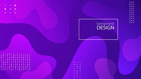 Purple fluid background design. Liquid gradient shapes composition. Futuristic design posters. Fluid background design abstract bubble shapes for print or web on purple backgroundのイラスト素材