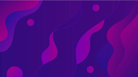 Purple fluid background design. Liquid gradient shapes composition. Futuristic design posters. Fluid background design abstract bubble shapes for print or web on purple background.のイラスト素材