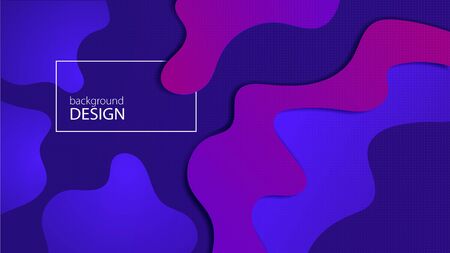 Purple fluid background design. Liquid gradient shapes composition. Futuristic design posters. Fluid background design abstract bubble shapes for print or web on purple backgroundのイラスト素材