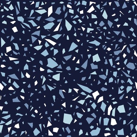 Terrazzo flooring vector seamless pattern. Modern vector illustration for fabric print, wrapping paper, flooring. Classic venetian terrazzo style of floor of natural stone, granite, quartz.のイラスト素材