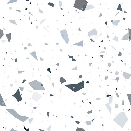 Terrazzo flooring vector seamless pattern. Modern vector illustration for fabric print, wrapping paper, flooring. Classic venetian terrazzo style of floor of natural stone, granite, quartz.のイラスト素材