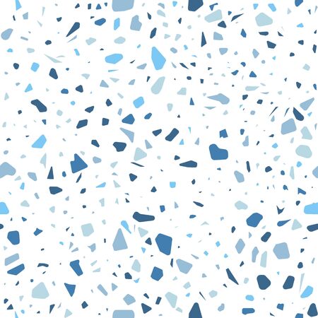 Terrazzo flooring vector seamless pattern. Modern vector illustration for fabric print, wrapping paper, flooring. Classic venetian terrazzo style of floor of natural stone, granite, quartz.のイラスト素材
