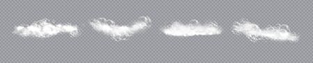 Bath foam soap with bubbles isolated vector illustration on transparent background. Set of shampoo and soap foam lather vector illustration.のイラスト素材