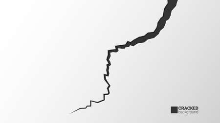 Ground cracks. Earthquake and ground cracks, hole effect, craquelure and damaged wall texture. Vector concept background can be used for topics earthquake, crash, destruction.のイラスト素材