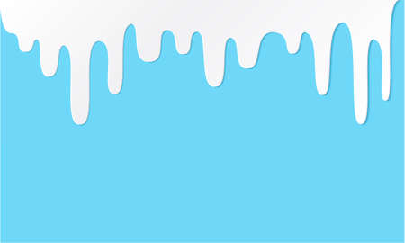 White melt drips or liquid sauce and milk drops.のイラスト素材