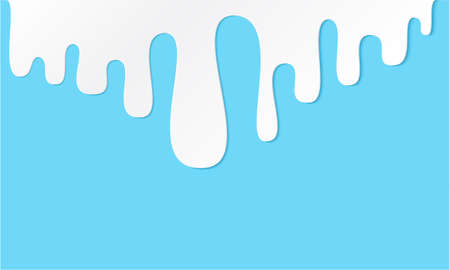 White melt drips or liquid sauce and milk drops.のイラスト素材