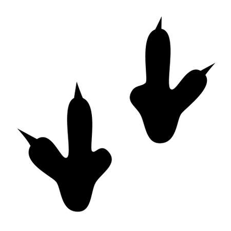 Dinosaur footprint tracks vector illustration. Background with paw, claw predator. Dinosaur footprint illustration perfect for textile, wrap and wallpaper and design.のイラスト素材